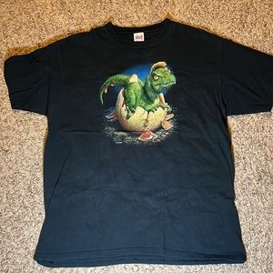 Rad hatching dinosaur shirt Humanitees black